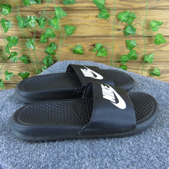Nike Slide Benassi Boys Y 7 Medium Sandal Black Synthetic Slip On - Picture 3 of 7